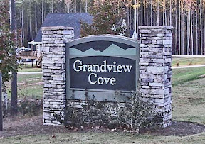 Entrance to Grandview Cove Subdivision on Cove Road in Jasper Georgia